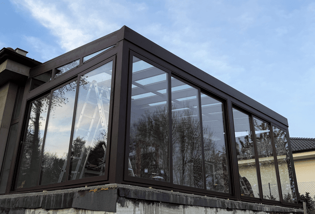 Realizace sezónní zimní zahrady – pohled 1